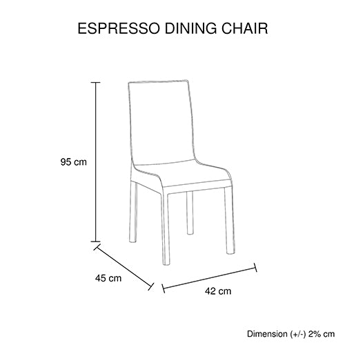 7 Pieces Dining Suite Dining Table & 6X  White Chairs in Rectangular Shape High Glossy MDF Wooden Base Combination of Blac...