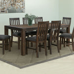 Dining Table 210Cm Large Size With Solid Acacia Wooden Base In Chocolate