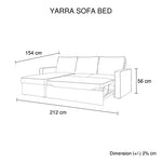 Yarra Corner Sofa Bed Grey