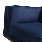 3 Seater Fabric Cushion Modern Sofa Blue Colour
