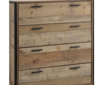 4 Drawers Tallboy Storage Cabinet Oak Colour