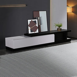 High Gloss Finish TV Cabinet Black & White Glossy Colour