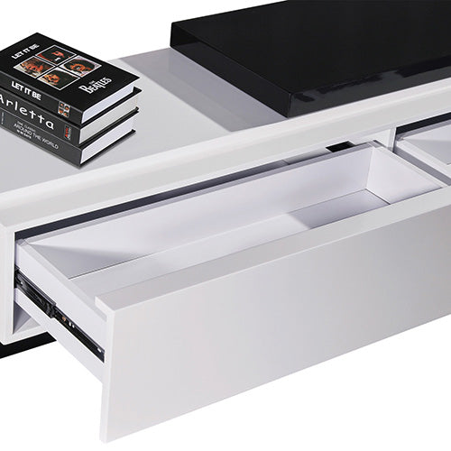 High Gloss Finish TV Cabinet Black & White Glossy Colour