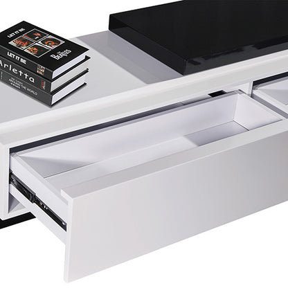 High Gloss Finish TV Cabinet Black & White Glossy Colour