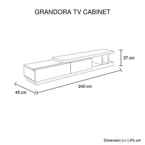 High Gloss Finish TV Cabinet Black & White Glossy Colour