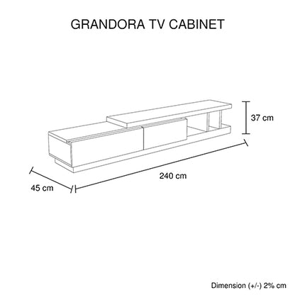 High Gloss Finish TV Cabinet Black & White Glossy Colour