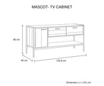 Oak Tv Cabinet With 2 Drawers