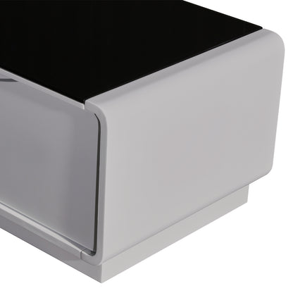 High Gloss Tv Cabinet With 3 Drawers, Black & White