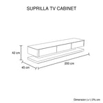 White Glossy Tv Cabinet With 3 Drawers