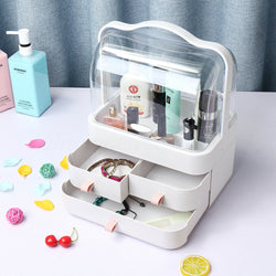 Cosmetics Storage Boxes Jewelry Case White-Pink
