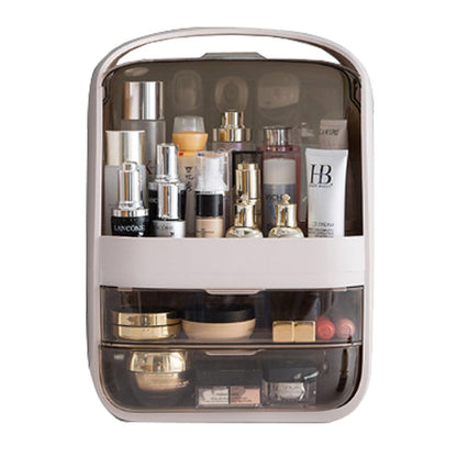 Cosmetics Storage Boxes Jewelry Case White-Pink