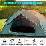 Waterproof Camping Tent For 3-4 People (Blue)