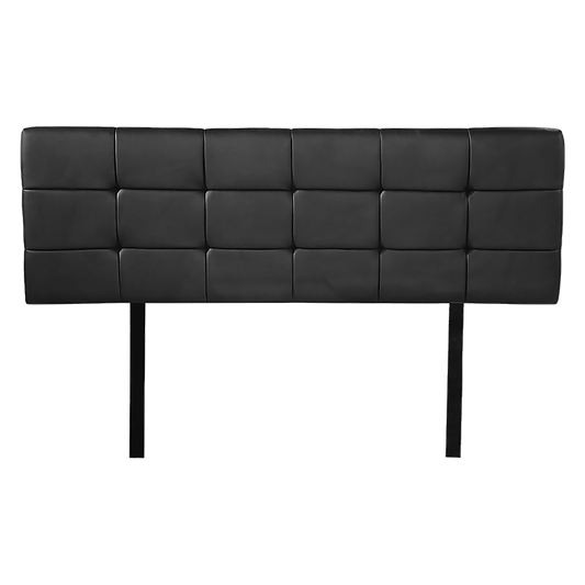 PU Leather Double Bed Deluxe Headboard Bedhead - Black - Melbourne Home & Living