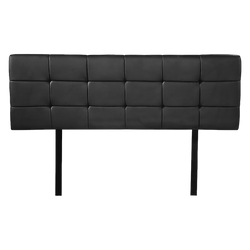 PU Leather Double Bed Deluxe Headboard Bedhead - Black - Melbourne Home & Living