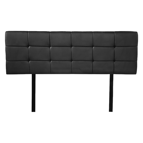  Pu Leather Double Bed Deluxe Headboard Bedhead - Black