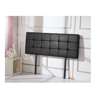 PU Leather Double Bed Deluxe Headboard Bedhead - Black - Melbourne Home & Living
