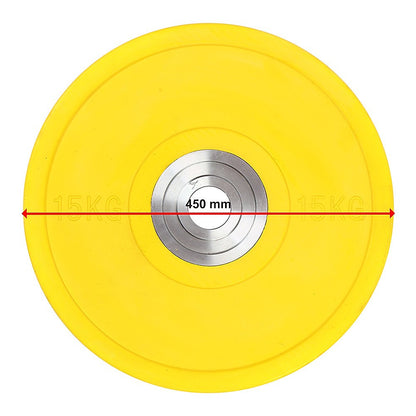 15KG PRO Olympic Rubber Bumper Weight Plate - Melbourne Home & Living