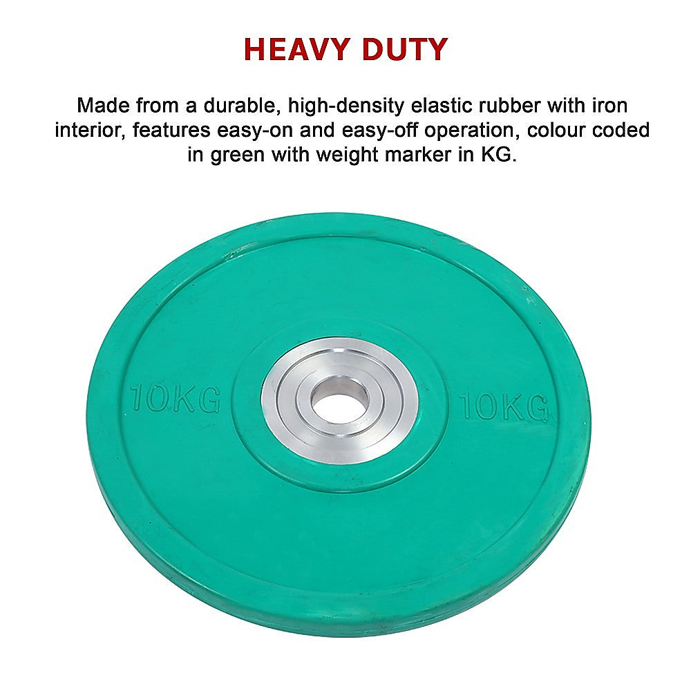 10KG PRO Olympic Rubber Bumper Weight Plate - Melbourne Home & Living