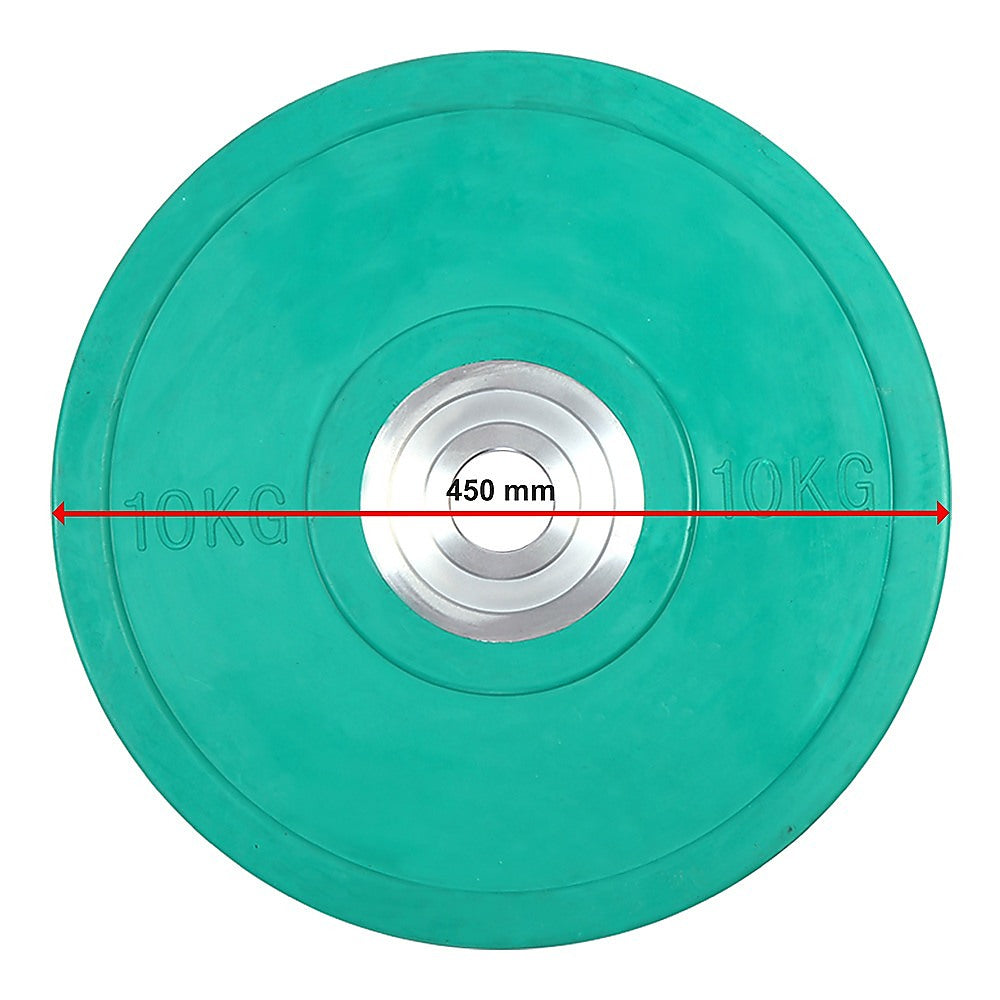 10KG PRO Olympic Rubber Bumper Weight Plate - Melbourne Home & Living