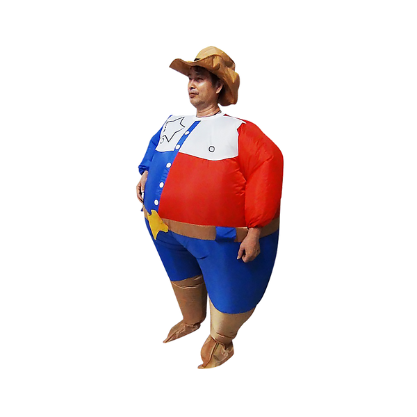  SHERIFF Fancy Dress Inflatable Suit -Fan Operated Costume