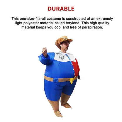 SHERIFF Fancy Dress Inflatable Suit -Fan Operated Costume - Melbourne Home & Living