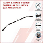 Randy & Travis Rubber-Coated Lat Pull-Down Bar Attachment