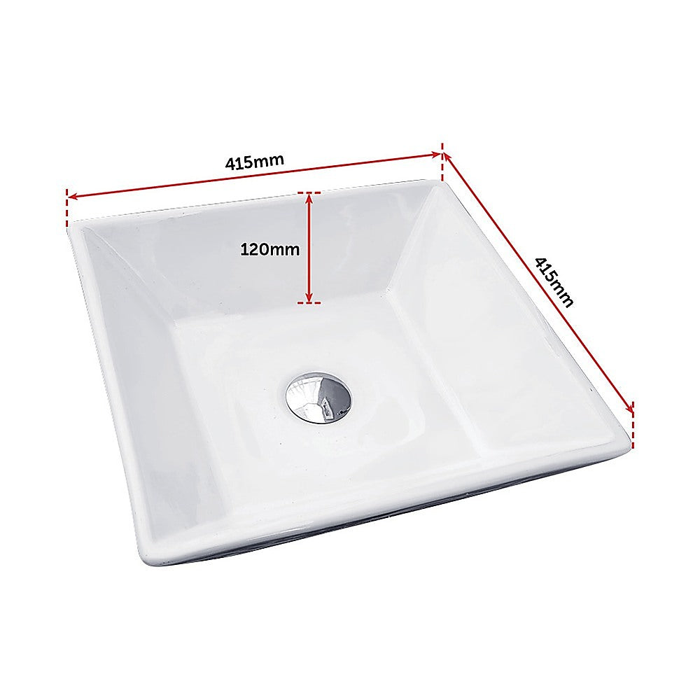 Bathroom Ceramic Rectangular Above Countertop Basin for Vanity - Melbourne Home & Living
