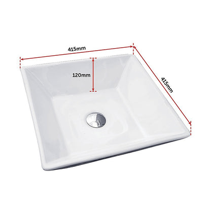 Bathroom Ceramic Rectangular Above Countertop Basin for Vanity - Melbourne Home & Living