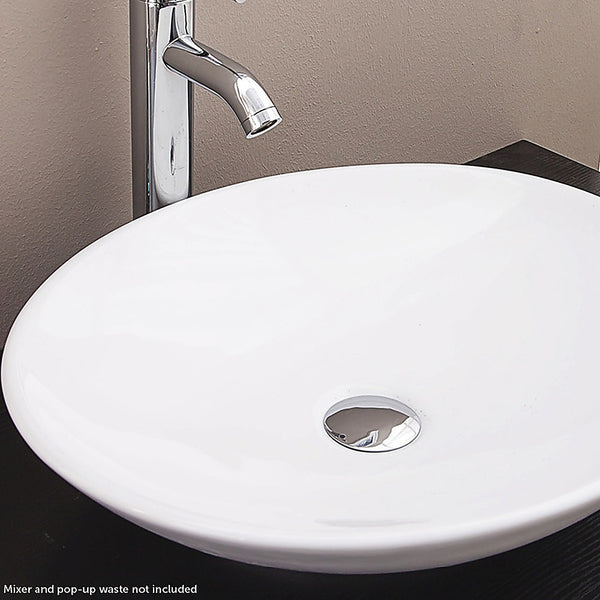  Bathroom Ceramic Oval Above Countertop Basin for Vanity