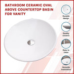 Bathroom Ceramic Oval Above Countertop Basin For Vanity