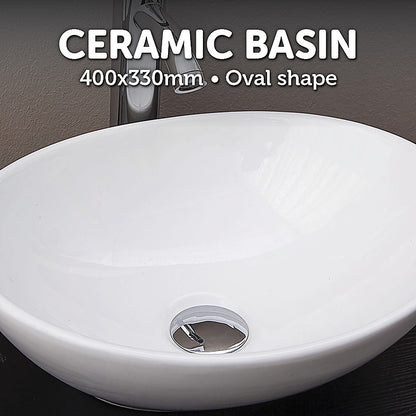 Above Counter Bathroom Vanity Oval Ceramic Basin - Melbourne Home & Living
