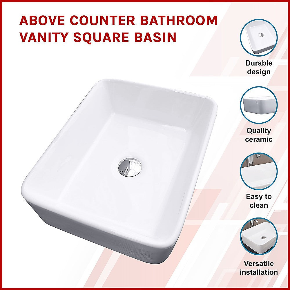 Above Counter Bathroom Vanity Square Basin - Melbourne Home & Living