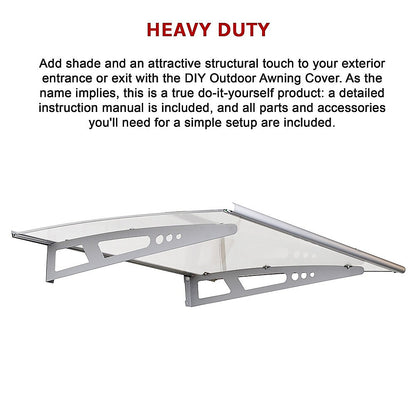 DIY Outdoor Awning Cover 1.4m x 1m Polycarbonate - Melbourne Home & Living