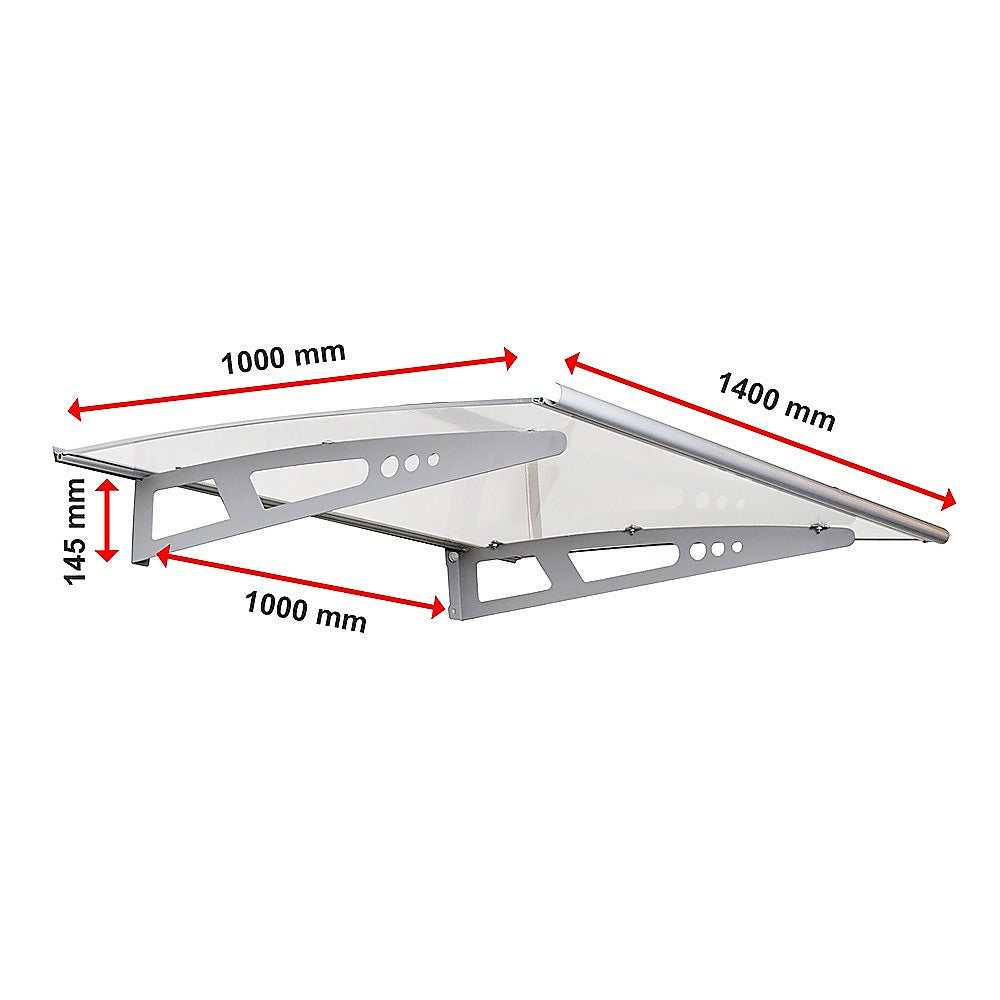 DIY Outdoor Awning Cover 1.4m x 1m Polycarbonate - Melbourne Home & Living
