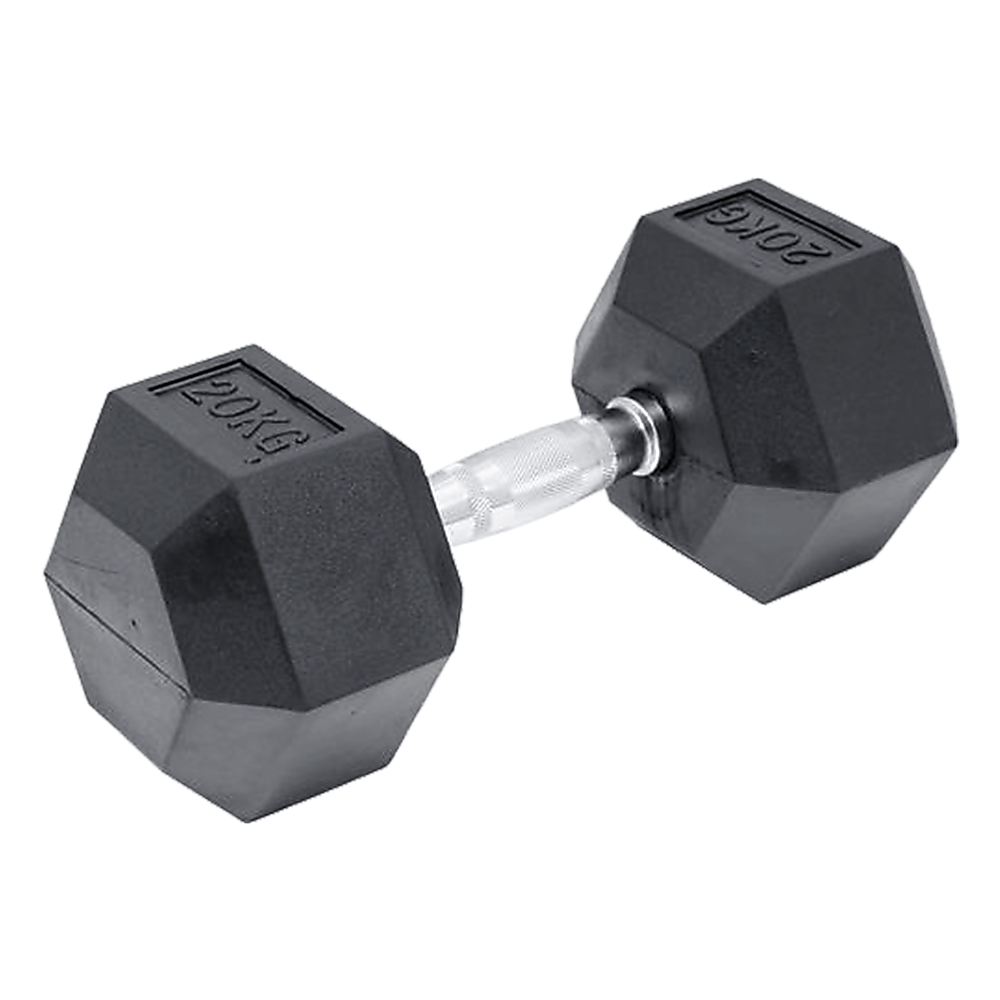 20KG Commercial Rubber Hex Dumbbell Gym Weight - Melbourne Home & Living