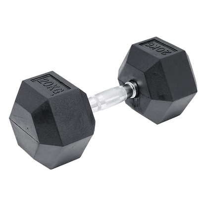 20KG Commercial Rubber Hex Dumbbell Gym Weight - Melbourne Home & Living
