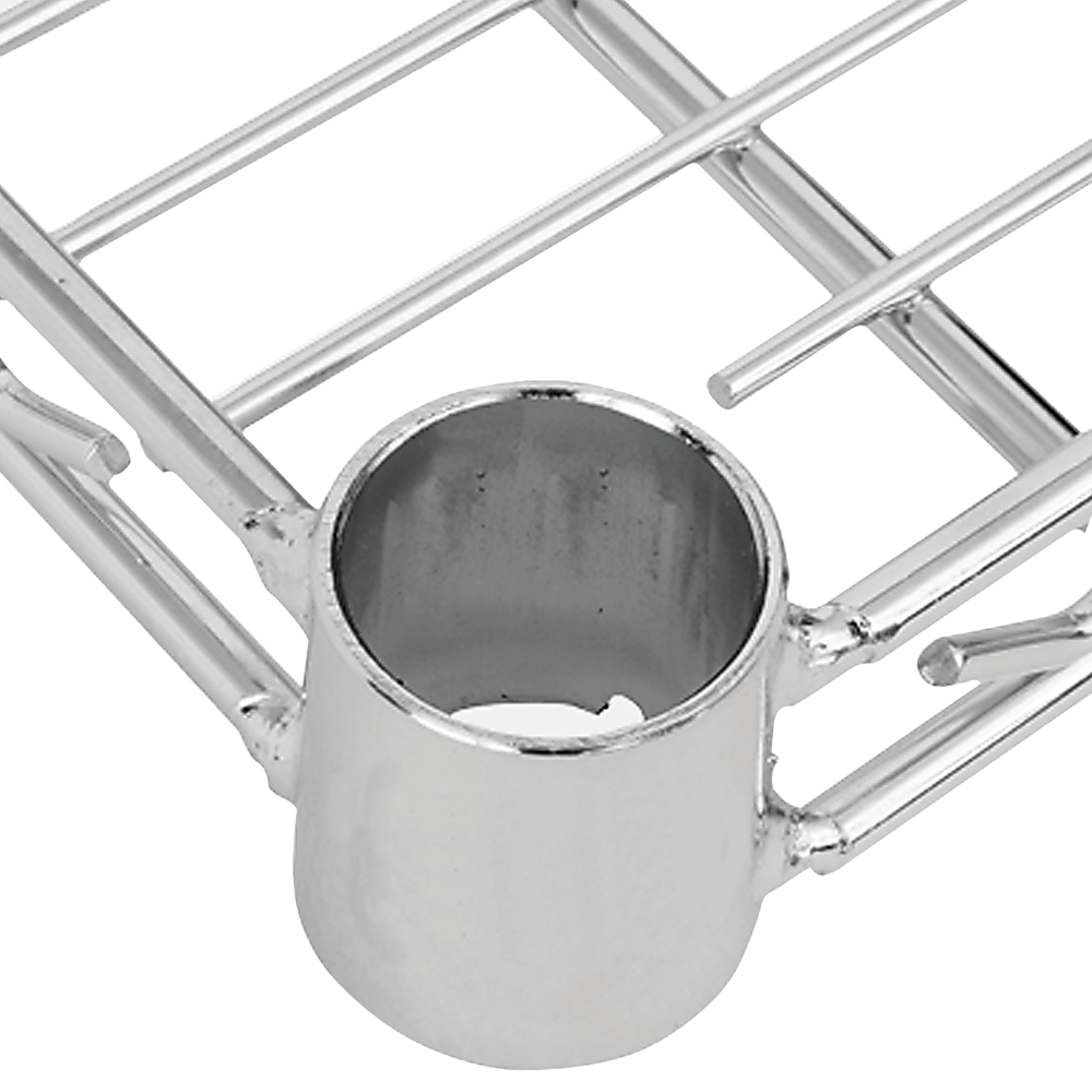 Modular Chrome Wire Storage Shelf 350 x 350 x 1800 Steel Shelving - Melbourne Home & Living