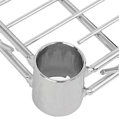 Modular Chrome Wire Storage Shelf 350 x 350 x 1800 Steel Shelving - Melbourne Home & Living
