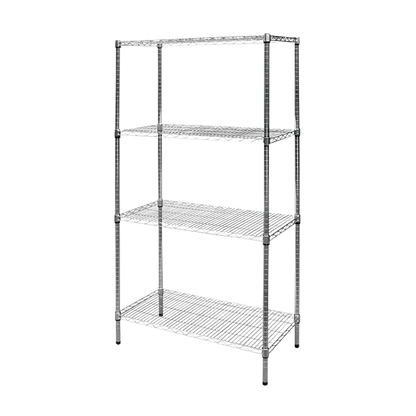 Modular Chrome Wire Storage Shelf 900 x 450 x 1800 Steel Shelving
