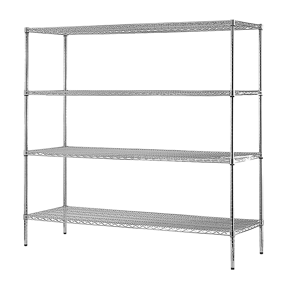 Modular Chrome Wire Storage Shelf 1500 x 350 x 1800 Steel Shelving - Melbourne Home & Living