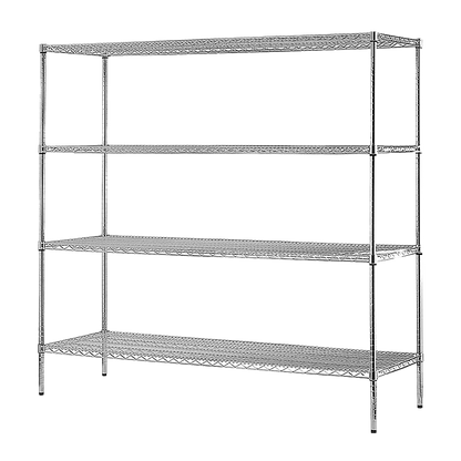 Modular Chrome Wire Storage Shelf 1500 x 350 x 1800 Steel Shelving - Melbourne Home & Living
