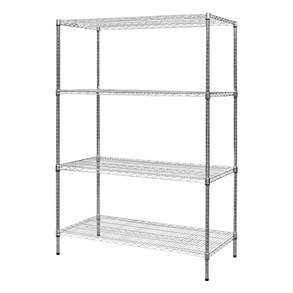 Modular Chrome Wire Storage Shelf 1200 x 600 x 1800 Steel Shelving - Melbourne Home & Living