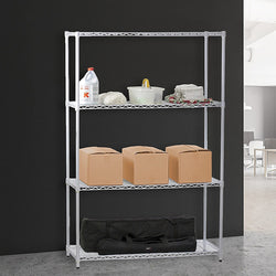 Modular Chrome Wire Storage Shelf 1200 x 600 x 1800 Steel Shelving - Melbourne Home & Living