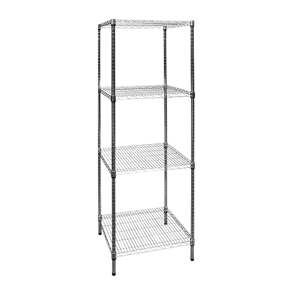 Modular Chrome Wire Storage Shelf 600 x 600 x 1800 Steel Shelving - Melbourne Home & Living