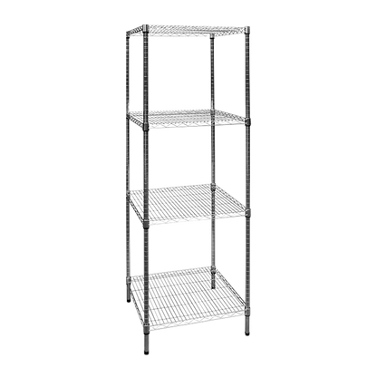 Modular Chrome Wire Storage Shelf 600 x 600 x 1800 Steel Shelving - Melbourne Home & Living