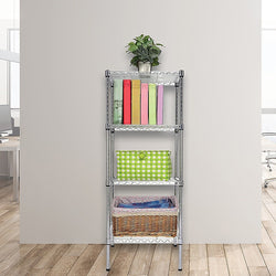Modular Chrome Wire Storage Shelf 600 x 600 x 1800 Steel Shelving - Melbourne Home & Living