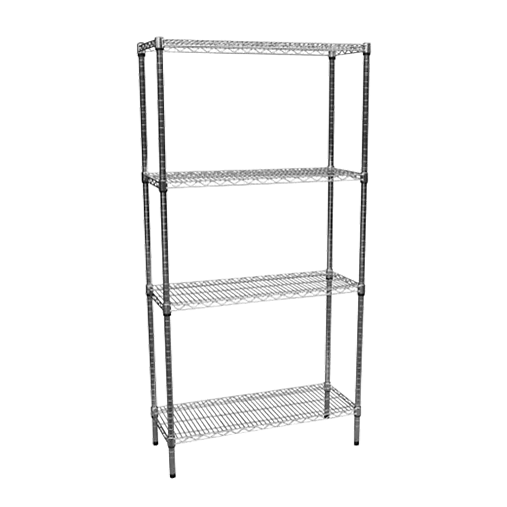 Modular Chrome Wire Storage Shelf 900 x 350 x 1800 Steel Shelving - Melbourne Home & Living