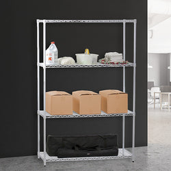 Modular Chrome Wire Storage Shelf 1200 x 450 x 1800 Steel Shelving - Melbourne Home & Living