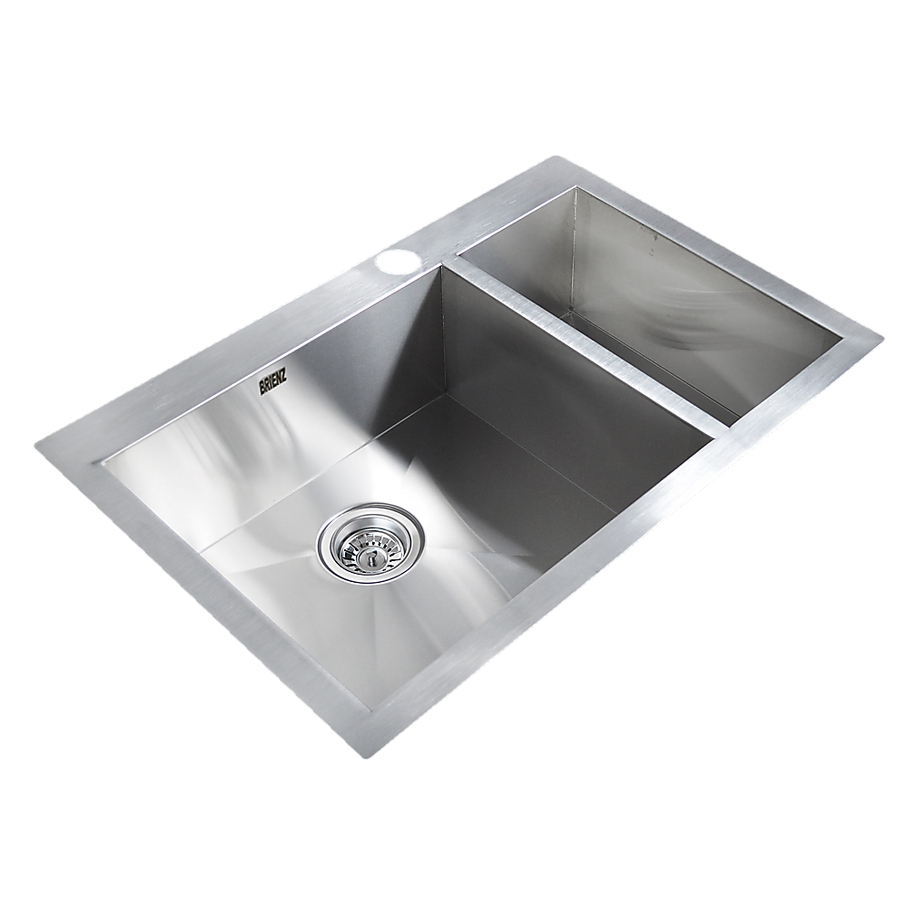745x505mm Handmade Stainless Steel Topmount Kitchen Sink with Waste
