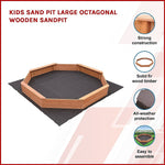 Kids Sand Pit Large Octagonal Wooden Sandpit